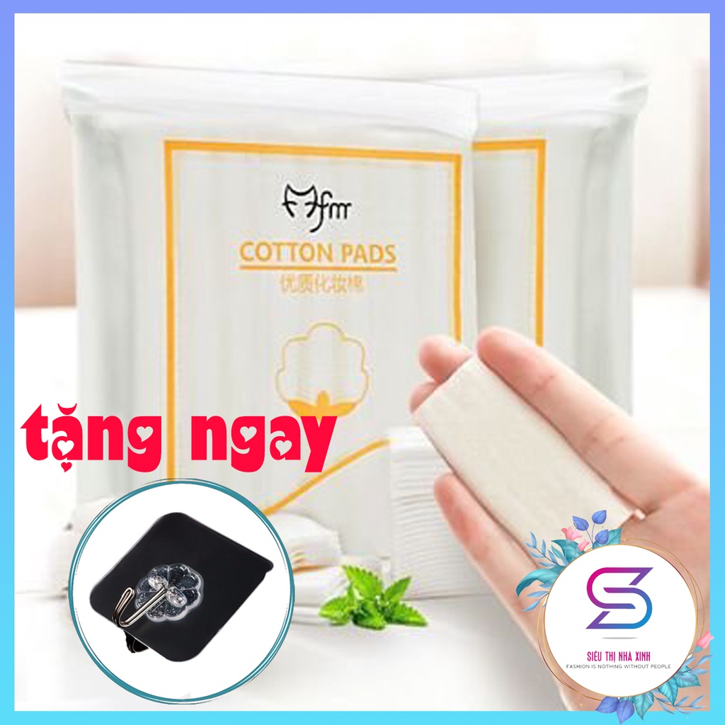 Bông Tẩy Trang Pads 3 Lớp Chất Cotton Cao Cấp Túi 222 Miếng