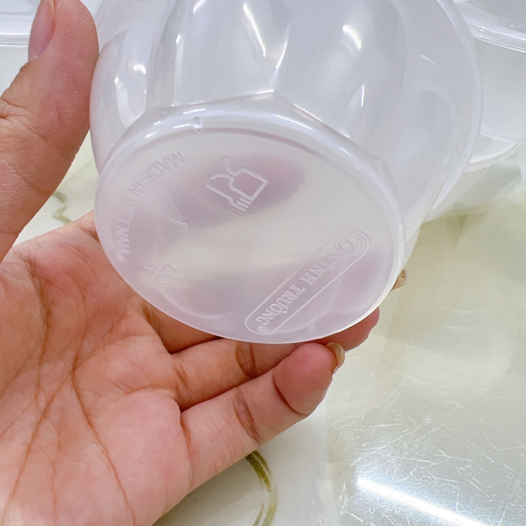Hộp flan BÔNG làm bánh Vĩnh trường 90ml  - Hủ làm bánh flan, Caramen có nắp CAO CẤP chịu nhiệt an toàn
