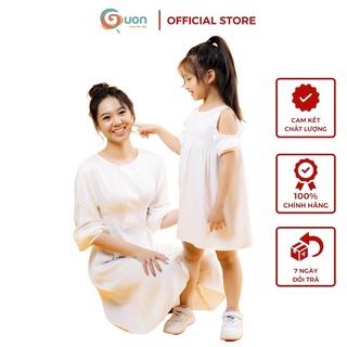 Đầm suông dài tay Ái Khanh vải cotton thoáng mát - GUON