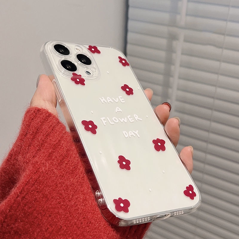 Ốp lưng iphone trong suốt in hoạ tiết hoa nhí xinh xắn cho iphone 13/14/12/11/pro/promax/plus/xr/xs/x/7/8/se2020