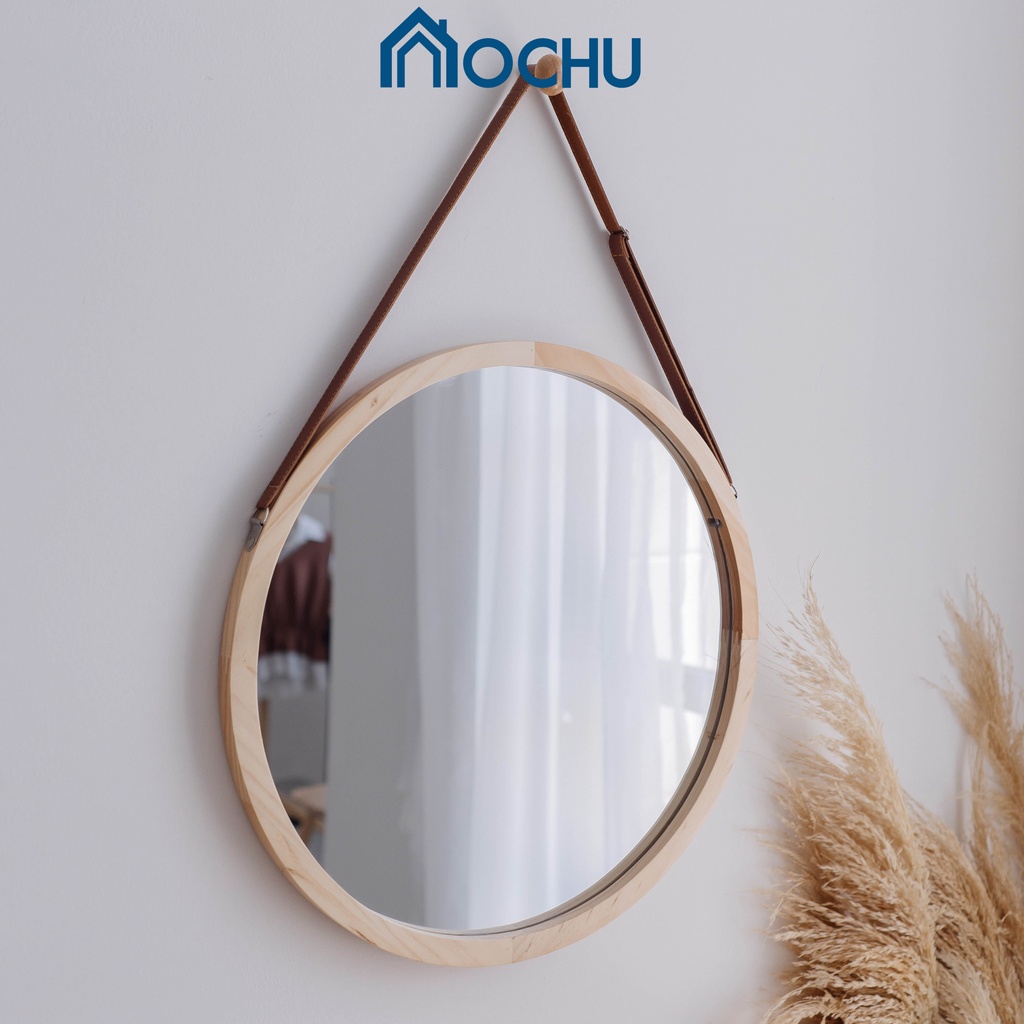 Gương Tròn Treo Tường Khung Gỗ OCHU soi trang điểm MIRROR CIRCLE 60 Nội thất Decor phòng ngủ