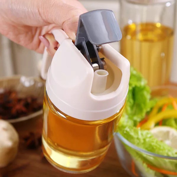 Bình đựng nước mắm, dầu ăn 300ml/600ml tự động mở nắp khi rót