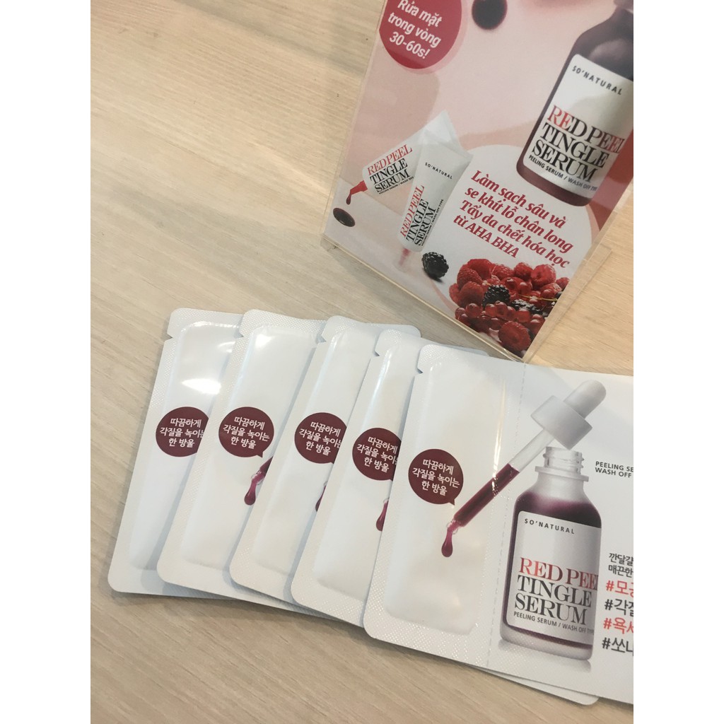 Tinh Chất Red Peel Tingle Serum Sample Dạng Gói So Natural (2,5ml)