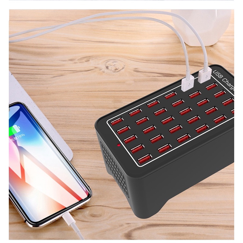 Dock Sạc Điện Thoại Để Bàn Cổng USB 10 15 20 25 30 150W