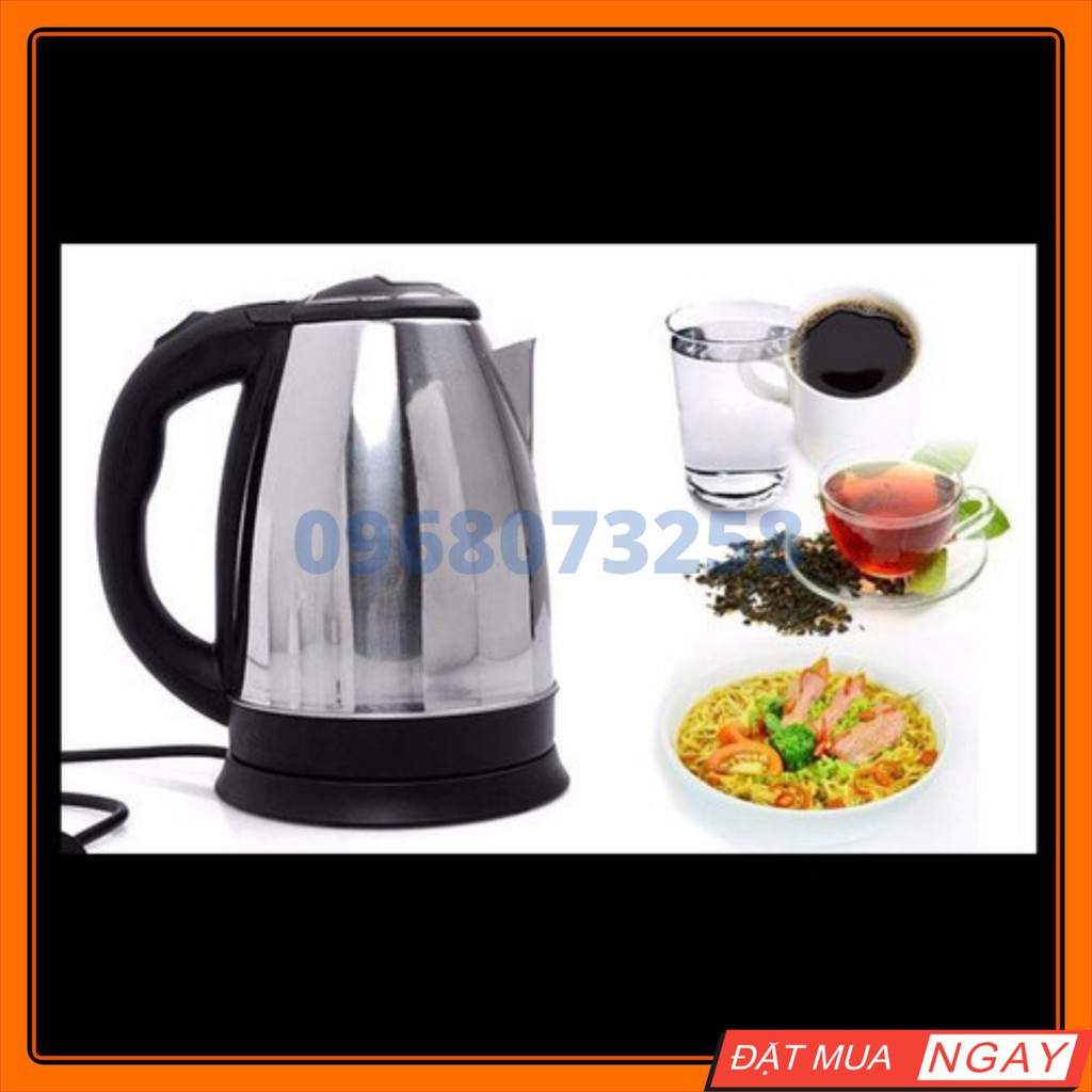 Ấm Siêu Tốc Electric Kettle 1,8 Lít - Ấm Đun Nước Siêu Tốc – Bình Đun Siêu Tốc Inox Cực Nhanh