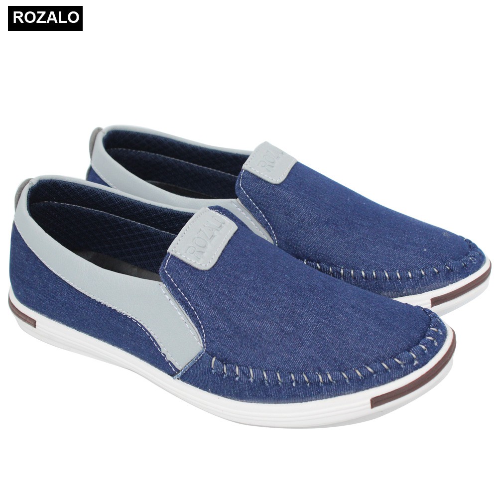 Giày lười nam vải jean Rozalo R4600