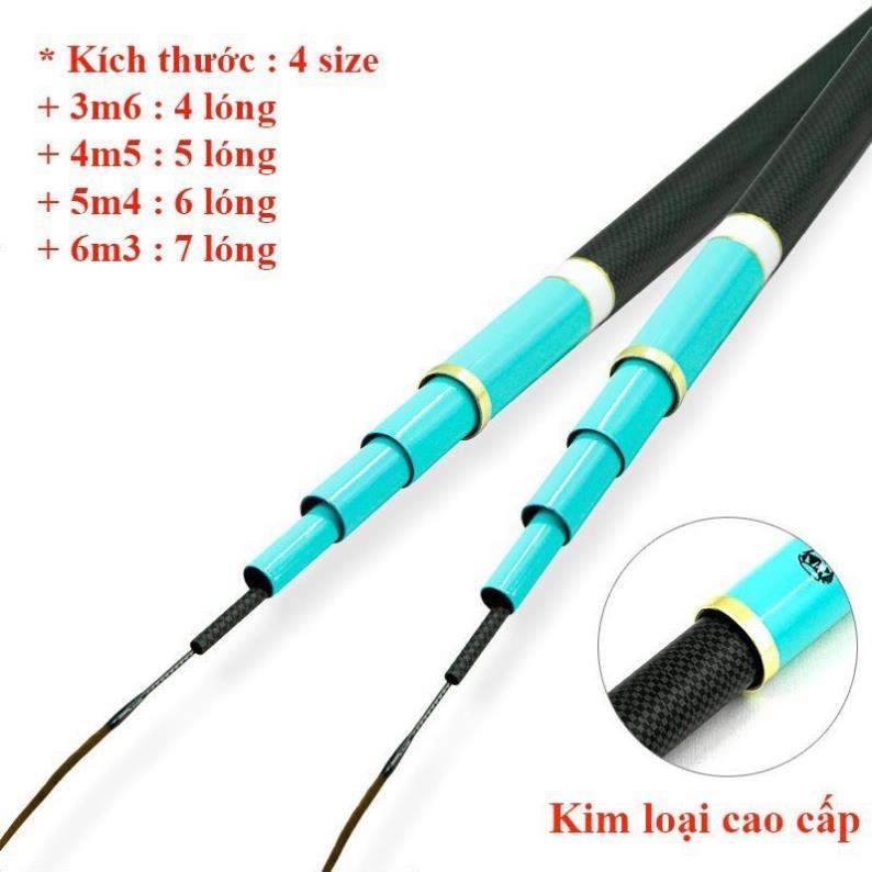 CẦN CÂU ĐÀI  5H Kaiwo CÓ TỪ 3m6 - 6m3 Cao Cấp ( TẶNG NGAY TRỤC THẺO VÀ 1 PHAO NANO CÂU ĐÀI ) NO1