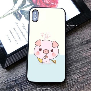 Ốp lưng iphone tráng gương - ốp mặt kính lợn hồng Pink siêu cute dành cho ip 6 đến 14promax - K267