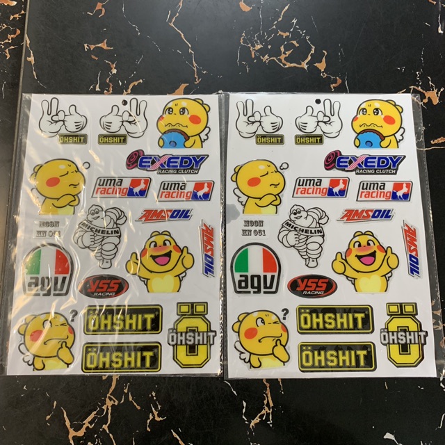 Tem dán xe sticker dễ thương
