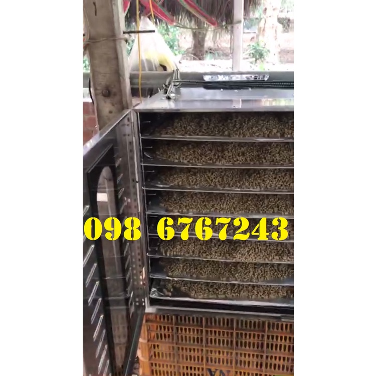 Máy sấy cám viên cho chim và gà loại 16 ngăn dùng điện 220V