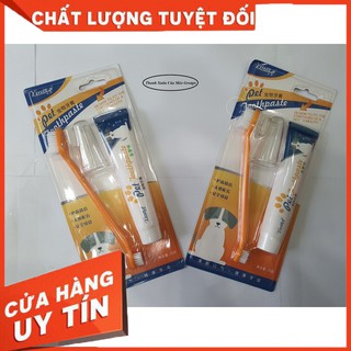 Bộ Bàn Chải Và Kem Đánh Răng Cho Cún Và Mèo