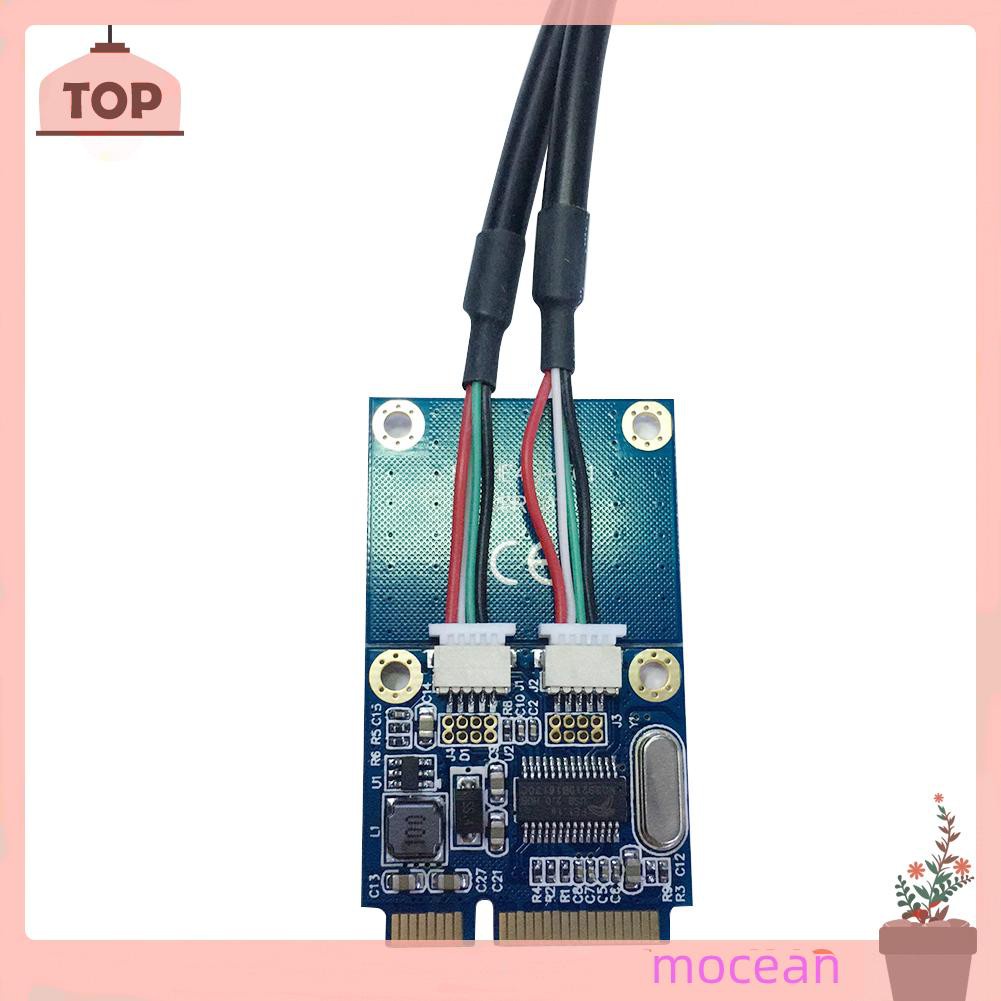 Bộ Chuyển Đổi Mini Pci-E Sang Usb Kép 5 Pin 2 Cổng Usb 2.0 Thẻ