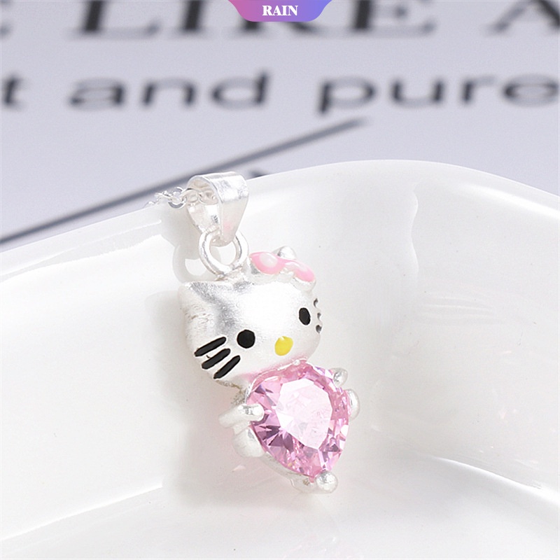 Vòng cổ Mặt Mèo Hello Kitty Đính Đá Pha Lê Dễ Thương