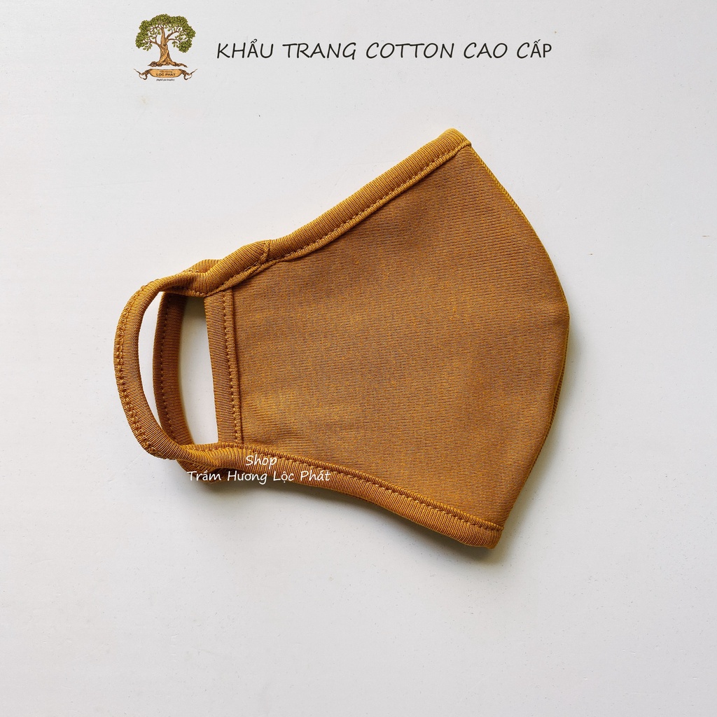 Khẩu Trang Vải Cotton Cao Cấp Chống tia UV Màu Xám Sang Trọng (1 cái)