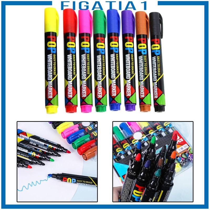 [figatia1] Bảng Trắng Lau Khô Nhiều Màu Sắc Cho Giáo Viên Trẻ Em 8 Màu