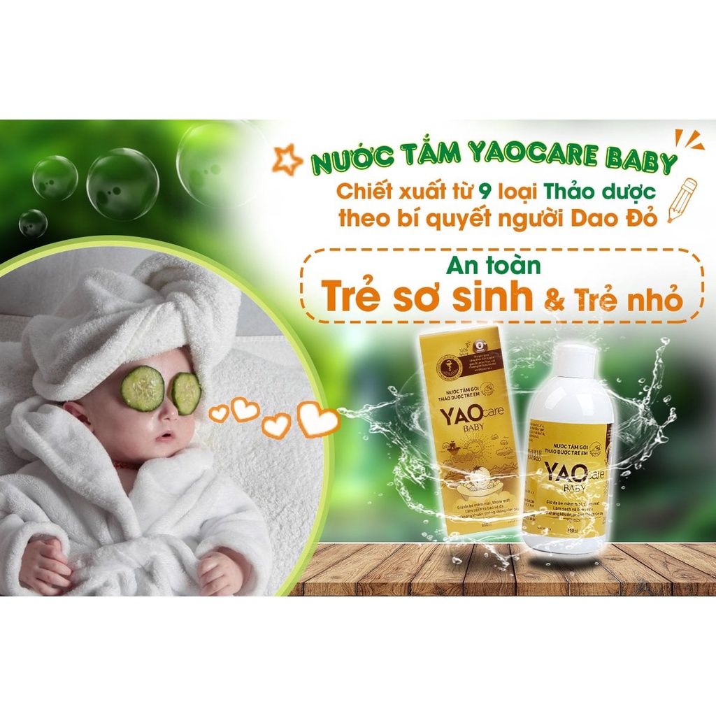 Nước tắm bé thảo dược Yaocare Baby 250ml - DK Pharma O+