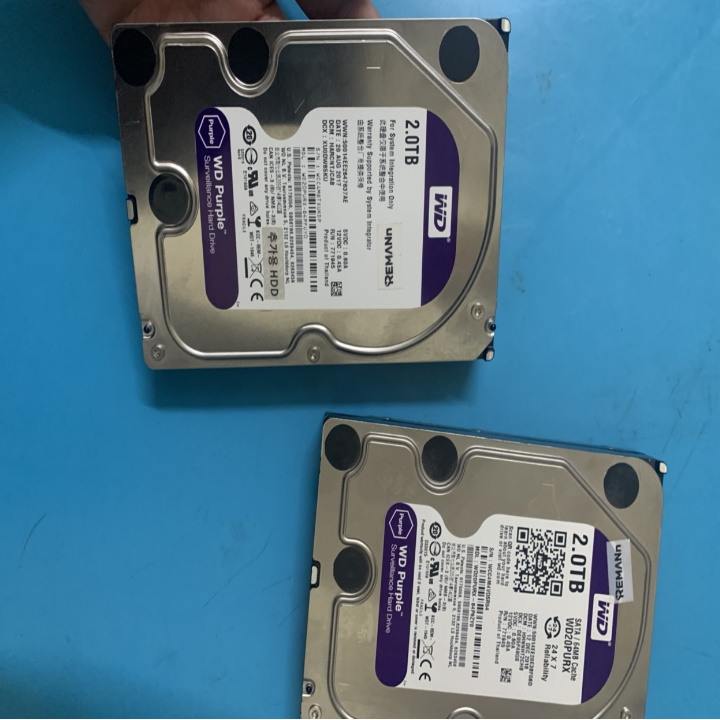 Ổ cứng HDD 2000G(2TB) Western Purple ( Tím ) , Chuyên dùng cho camera , lưu trữ dữ liệu - Bảo hành 24 tháng 1 đổi 1