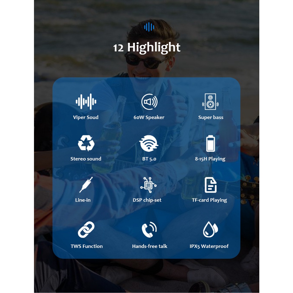 Loa XDOBO X8II trầm 60W  Bluetooth 5.0 bảo hành 12 tháng