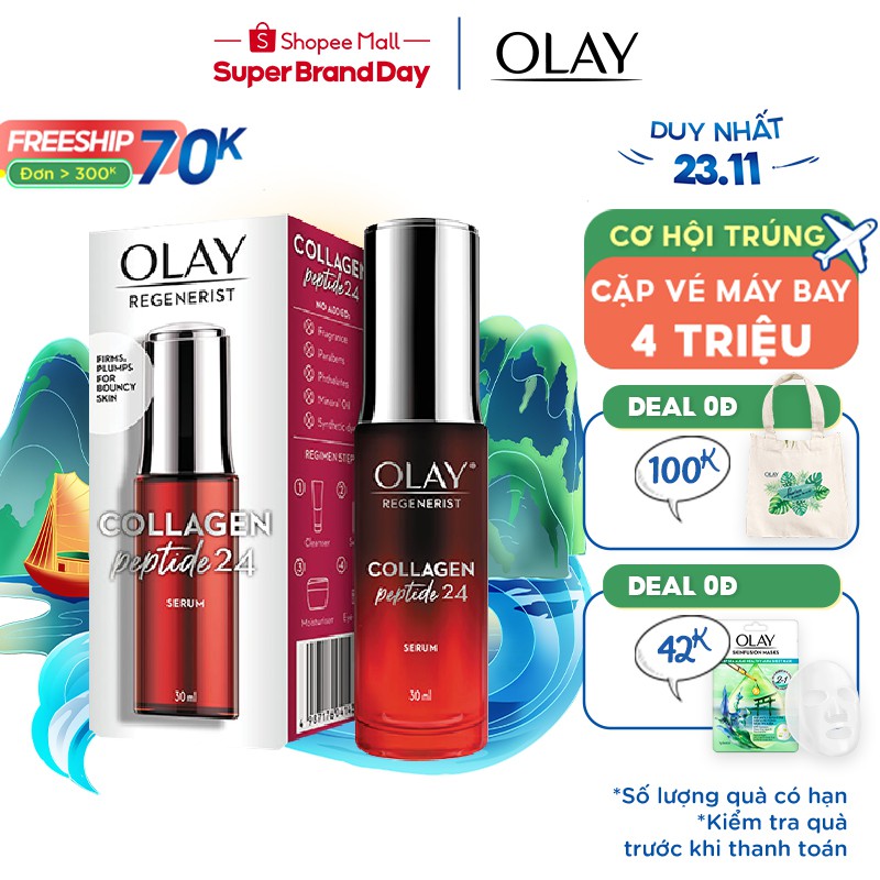 [Mã PGSBD giảm -8% đơn 250K] Serum Ngăn Ngừa Lão Hóa Olay Chứa Hợp Chất Collagen Peptide 24 30ml