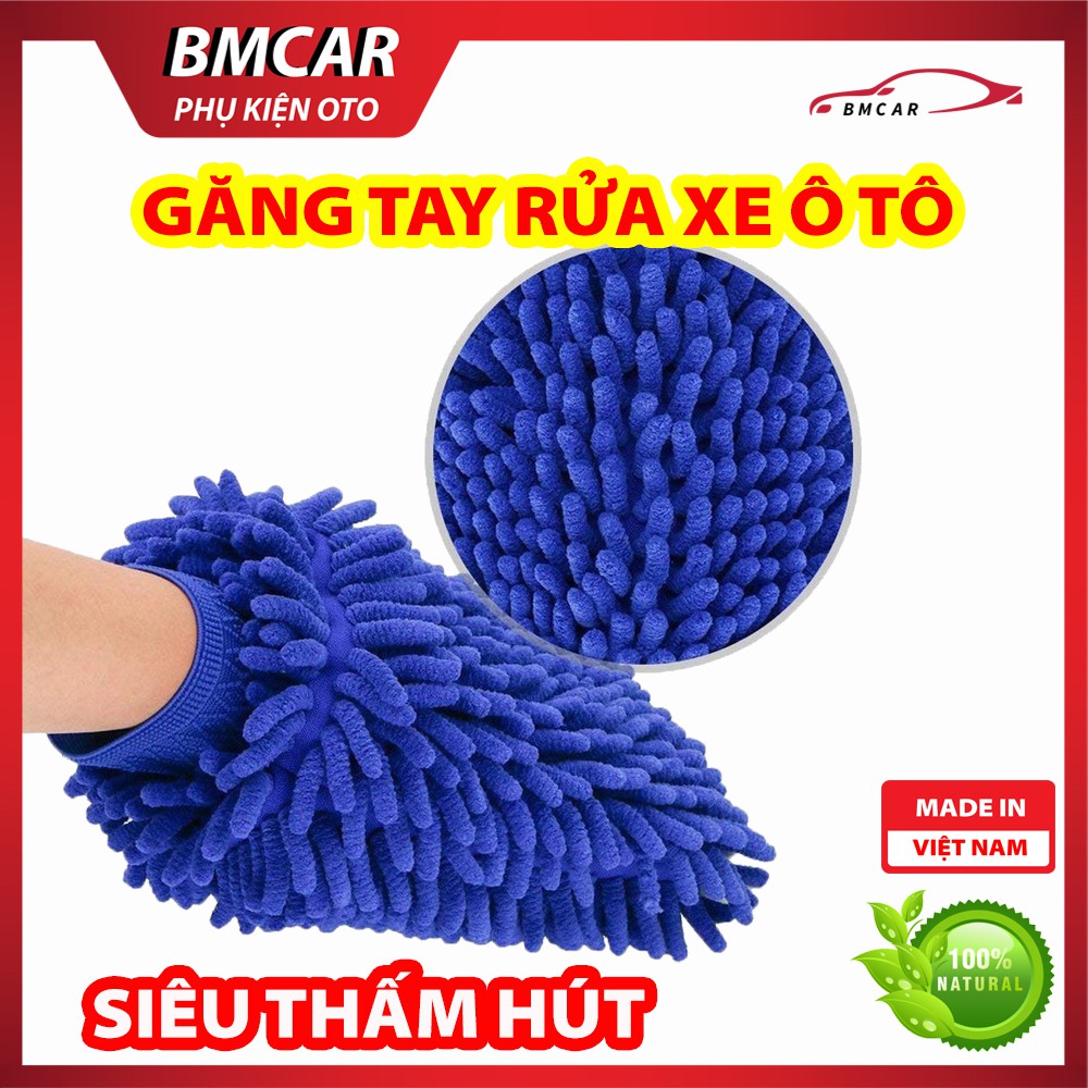 Găng Tay Rửa Xe Ô Tô Chuyên Dụng, Siêu Thấm Hút, Siêu Sạch Từng Chi Tiết Nhỏ