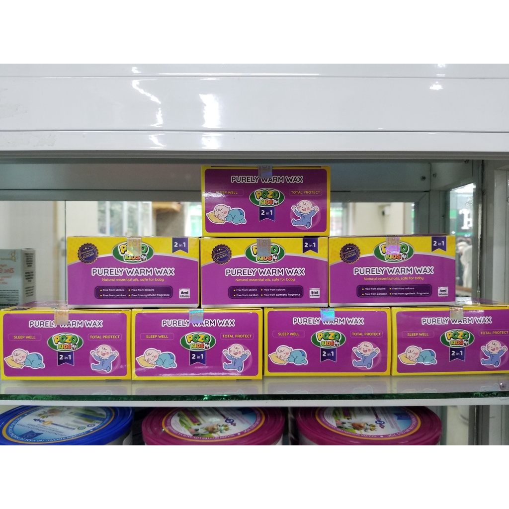 Sáp giữ ấm POZOKID, giúp bé đỡ ho, ngạt mũi, bé nằm điều hoà và đỡ đau bụng lạnh