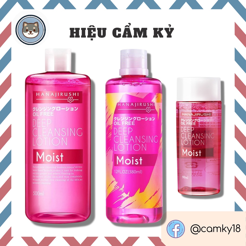 [ Q.Thủ Đức ]Nước Tẩy Trang Hanajirushi Deep Cleansing Lotion Moist 99ml | 380ml | 500ml