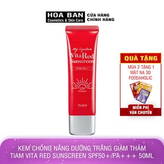 Kem chống nắng dưỡng trắng giảm thâm Tiam Vita Red Sunscreen SPF50+/PA+++ 50ml