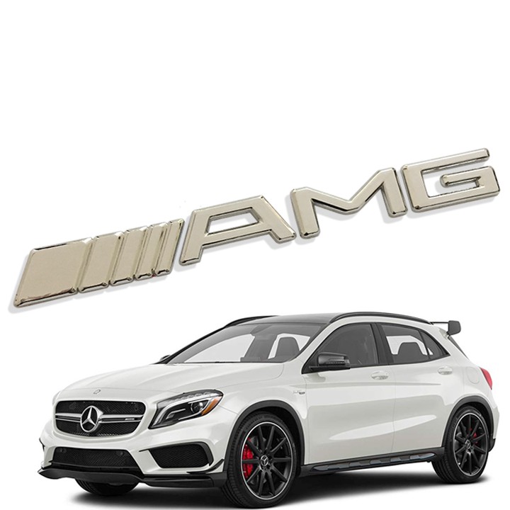 Tem Logo Chữ Nổi AMG Dán Trang Trí Xe