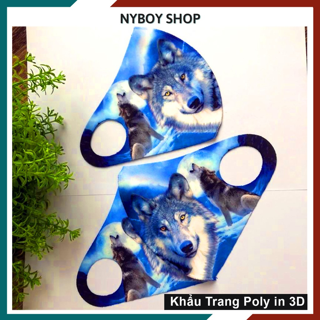 Khẩu trang Poly cao cấp in 3D ngăn bụi mịn, kháng khuẩn, chống giọt bắn- nyboys