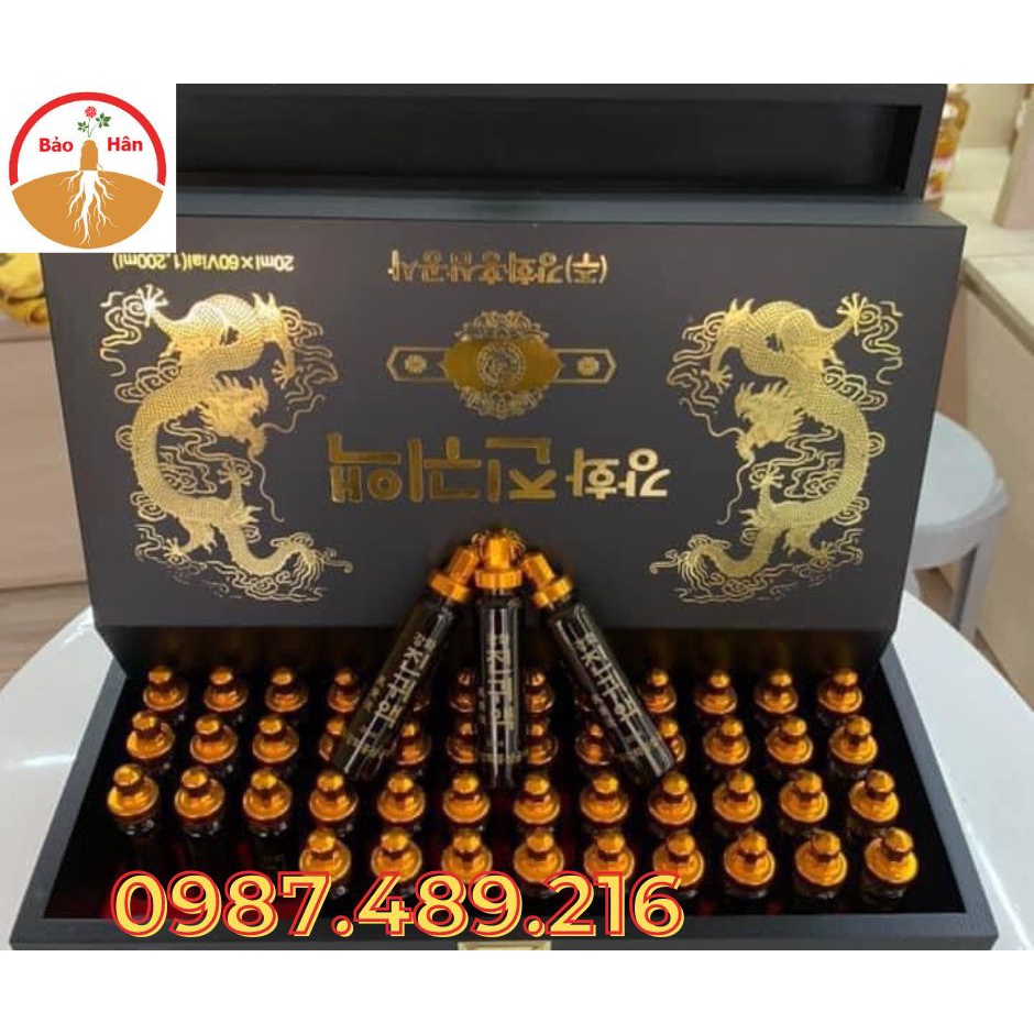 [[ HÀNG CHÍNH HÃNG ]TINH CHẤT ĐÔNG TRÙNG HẠ THẢO HÀN QUỐC, HỘP GỖ 60 ỐNG