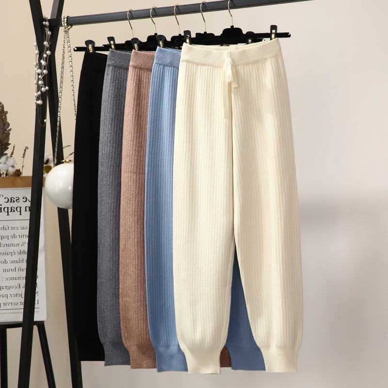 Quần thun tăm jogger-Quần gân tăm tre ống rộng cao cấp co giãn 4 chiều mềm mịn không bai xù mã xmtk101