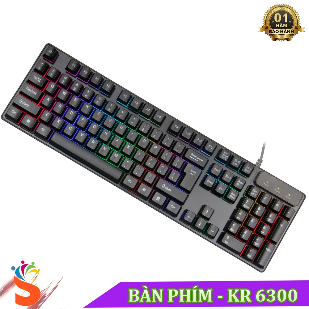 Bàn phím LED giả cơ game KR6300