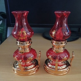 đèn dầu đỏ thờ pin