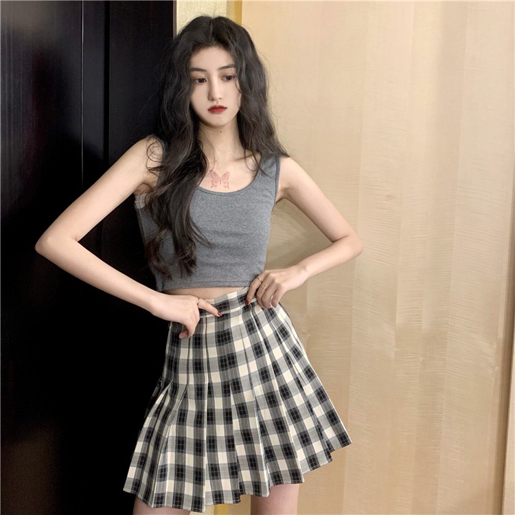 Xiaozhainv Áo hai dây màu trơn phong cách Hàn Quốc thời trang trẻ trung cho nữ