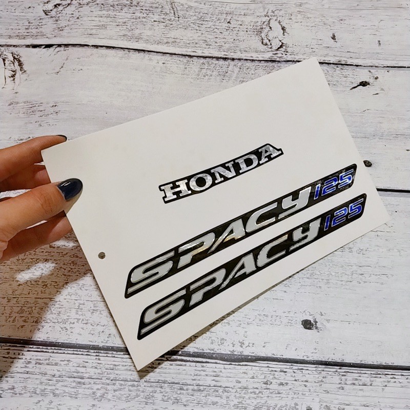 Tem xe Spacy 125 kèm thông số, chữ dán nạ Honda