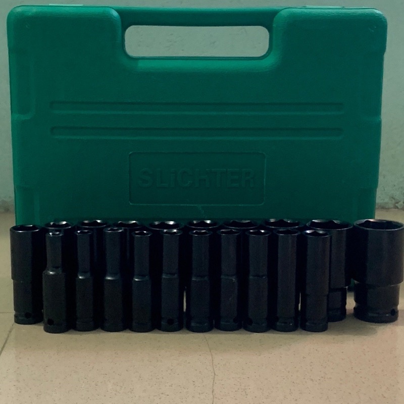 Bộ Khẩu dài 20 Món dùng cho máy siết bulong 8-32 - hàng cao cấp chống han rỉ chống vỡ