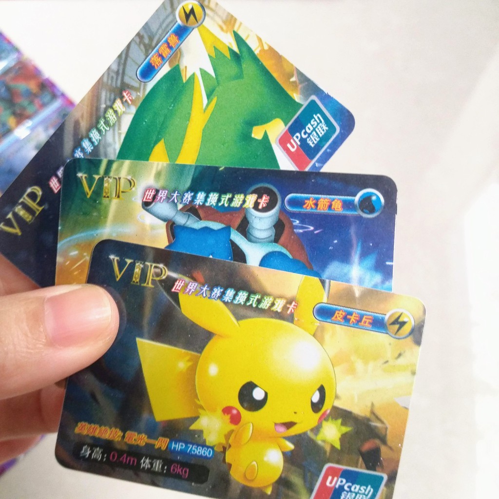 Thẻ bài Pokemon VIP - nhựa dẻo
