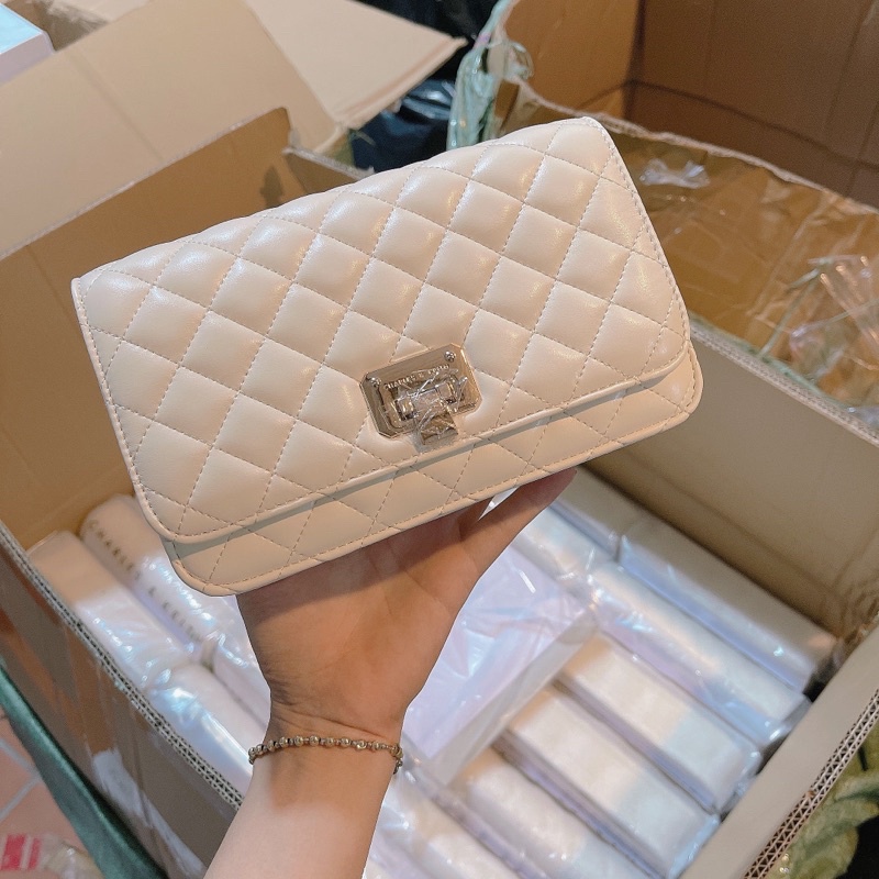 Túi xách nữ trám ô c n k bản lai âu siu đẹp 20cm hot 2022