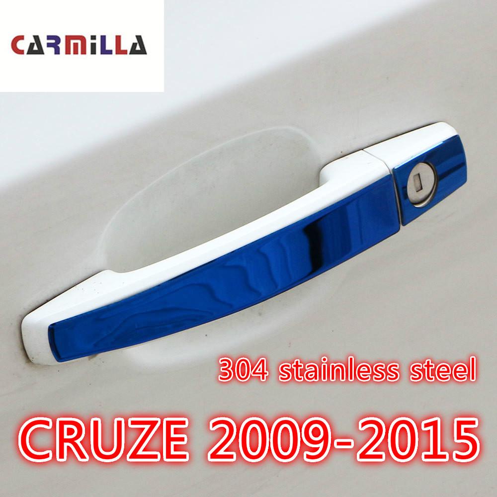 Set 8 Miếng Dán Tay Nắm Cửa Xe Ô Tô Chevrolet Cruze 2009-2015 Ac. 304