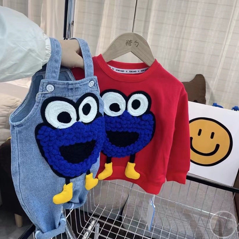 Bộ Áo Liền Quần Denim Thời Trang Xuân Thu Cho Bé