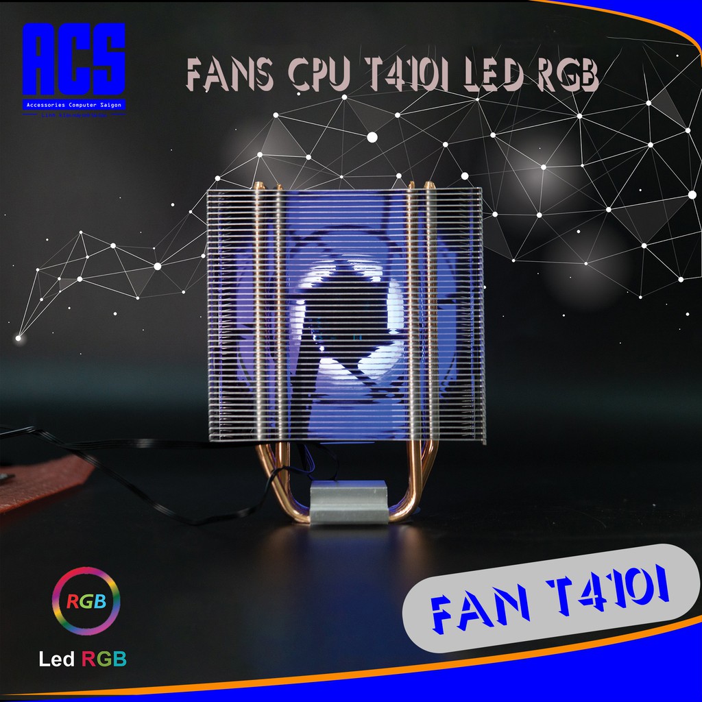 [ TẢN NHIỆT NƯỚC CPU] - Fan CPU VSP Cooler Masster T410i - Led RGB- BẢO HÀNH 6 THÁNG