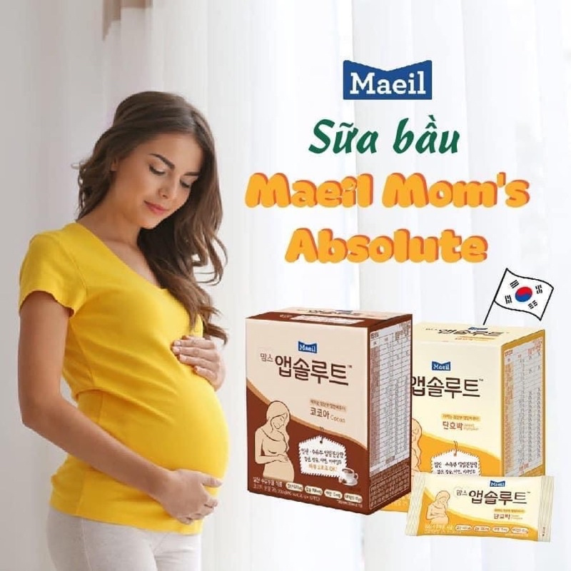 Sữa Bầu Mom’s Absolute Hàn Quốc Maeil - Hương CaCao (10 Gói x 20gr)