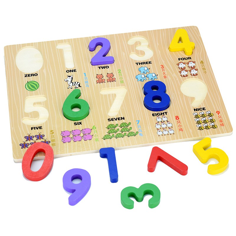 0-9 hoạt hình câu đố kỹ thuật số ba chiều XR01 trẻ em nắm bắt giáo dục sớm học đơn giản đồ chơi khai sáng kỹ thuật số 0.24