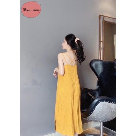 Váy Bầu[FREESHIP]Đầm Bầu Dáng Suông Hai Dây HaI Màu