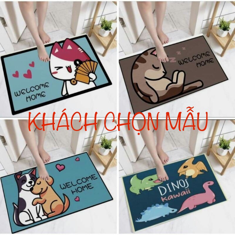 THẢM LAU CHÂN - THẢM CHÙI CHÂN 3D CHỐNG TRƠN TRƯỢT 40x60CM