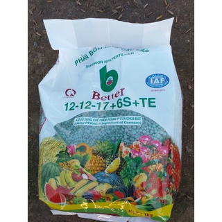Better xanh 1kg phân bón npk 12-12-17-6s te