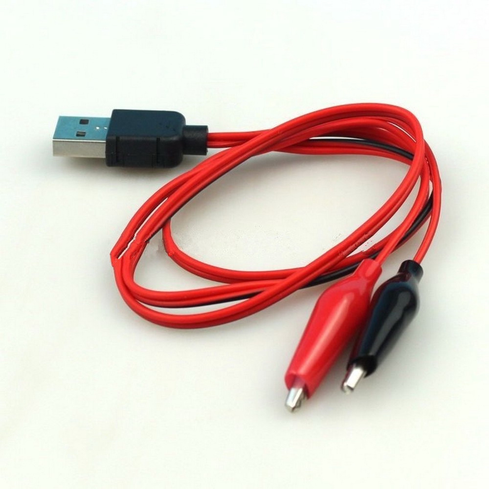 Dây cáp kẹp cá sấu kiểm tra nguồn điện DIYMORE đầu cắm usb dài 60cm