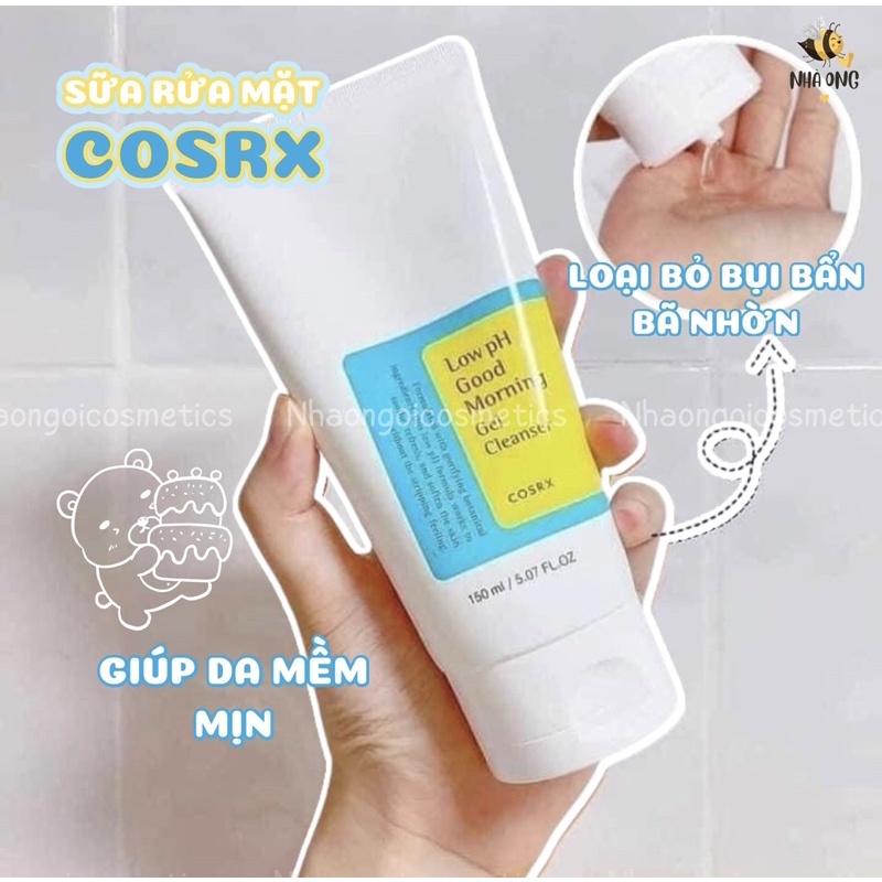 Sữa Rửa Mặt Cosrx Low Ph Good Morning Gel Cleanser Dịu Nhẹ, Ngăn Ngừa Mụn 150ml