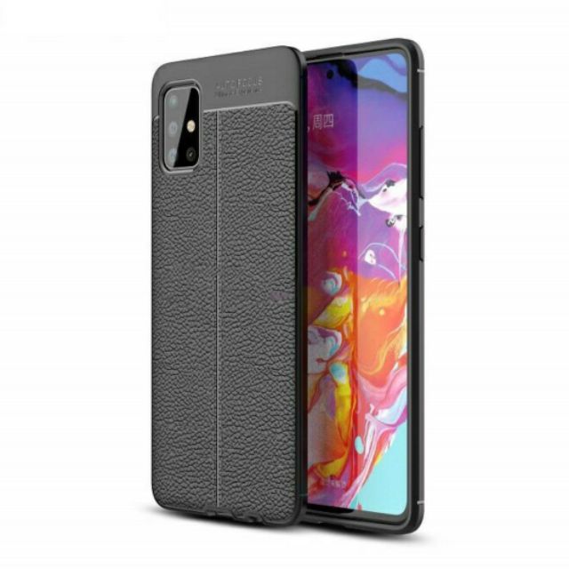 Ốp lưng dẻo vân da cho Galaxy A51 chống sốc
