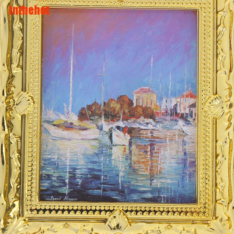 Khung Tranh Sơn Dầu Mini Tỉ Lệ 1: 12 Trang Trí Nhà Búp Bê